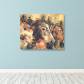 Horses Canvas Afdruk (Insitu (Houten vloer))