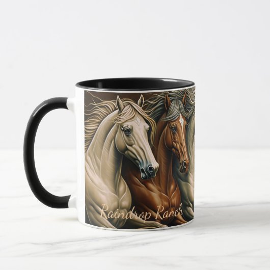 Horses coffee mug (Gauche)
