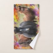 Horses Colorful (Serviette à main)