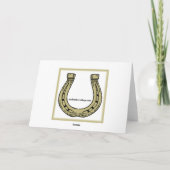 Horses Falling Snow Greeting Card Feestdagen Kaart (Achterkant)