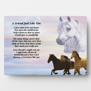 Horses Friend Poem Plaque