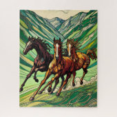 Horses Galloping 500 Piece Puzzle (Vertical)