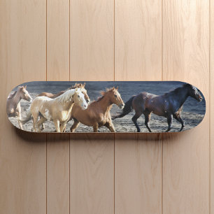 Horses Galloping in Surf Skateboard