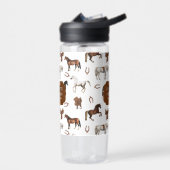 Horses Horseshoe Horse Saddles Custom Name Waterfles (Links)