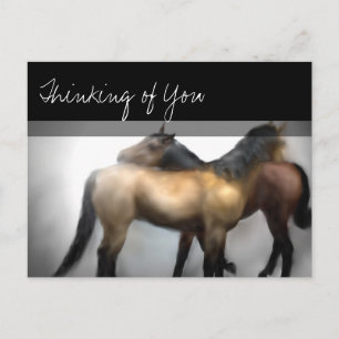 Horses Love Friendship Carte postale - Penser à vo