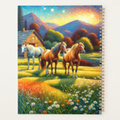 Horses on Farm Wildflower Meadow Planner (Achterkant)