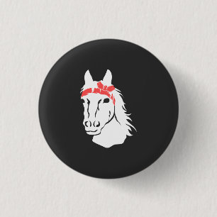 Horses Ronde Button 3,2 Cm