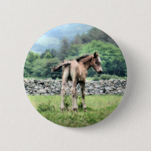 HORSES RONDE BUTTON 5,7 CM