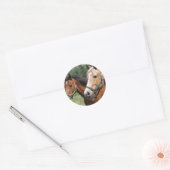 Horses Ronde Sticker (Envelop)