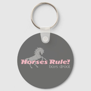 Horses Rule Boys Drool Sleutelhanger