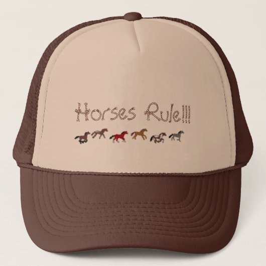 Horses Rule!!! Trucker Pet (Voorkant)