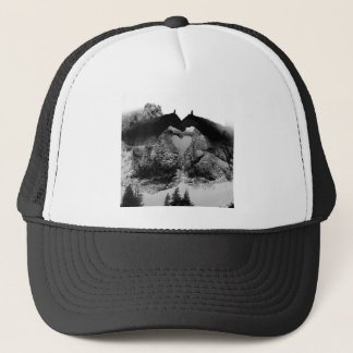 Horses snow California Kirkwood Hearts chute Ski V Trucker Pet