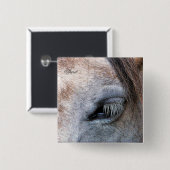 HORSES VIERKANTE BUTTON 5,1 CM (Voorkant /achterkant)