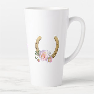 Horseschoen met Bloemen & Hart Latte Mok