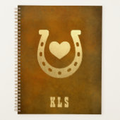 Horseshoe à thème occidental Monogramme Brown et o (Devant)