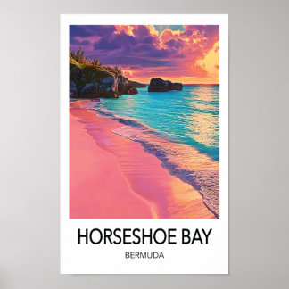 Horseshoe Bay Bermuda Reisposter Poster