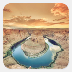 Horseshoe Bend Caynon Vierkante Sticker