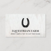 Horseshoe Carte de visite équestre (Devant)