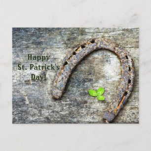 Horseshoe Clover St. Patrick's Day Carte postale