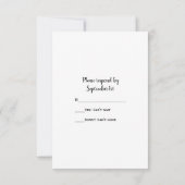 Horseshoe et Satin Country Grange Mariage RSVP (Dos)