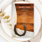 Horseshoe et Satin Country Western Mariage Menu