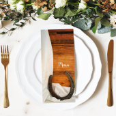 Horseshoe et Satin Country Western Mariage Menu