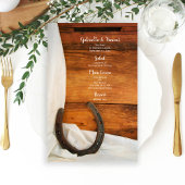 Horseshoe et Satin Country Western Mariage Menu