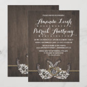 Horseshoe Floral Engagement Party Invitations (Devant / Derrière)