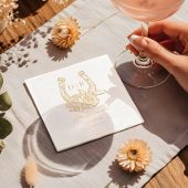 Horseshoe Floral Occidental Monogramme de mariage