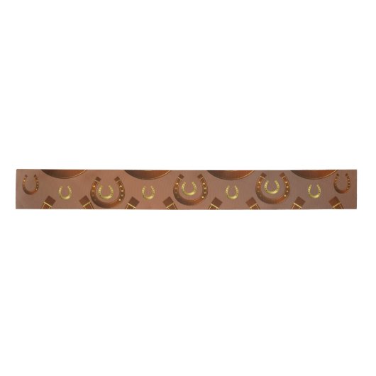 horseshoe, gold brown pattern lint (Voorkant)