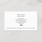 Horseshoe Horse Carte de visite (Dos)