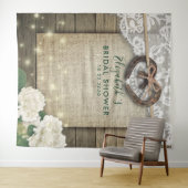 Horseshoe Hydrangea Hout Bruids Bruiloft Foto Boot Wandkleed (In Situ (horizontaal))