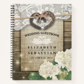 Horseshoe Hydrangea Wood Mariage campagnard Livre  (Devant)
