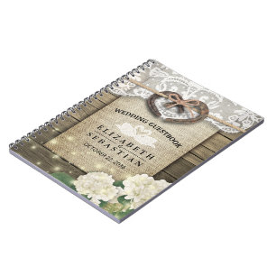 Horseshoe Hydrangea Wood Mariage campagnard Livre 
