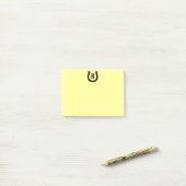 Horseshoe monogram gele Post-it® notities Notes (Op bureau)