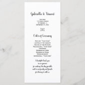 Horseshoe Pearls Country Western Wedding Programme (Dos)