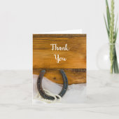 Horseshoe Pearls Western Barn Mariage Merci (Devant)