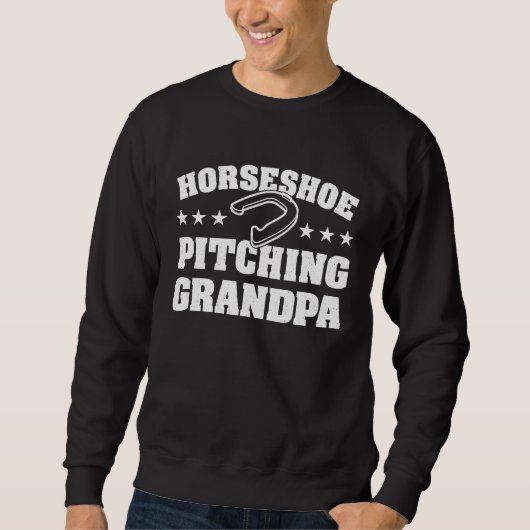 Horseshoe Player Horseshoe Pitching Grandpa Trui (Voorkant)