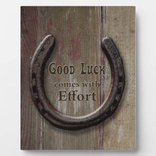 Horseshoe Symbole de bonne chance Plaque (Devant)