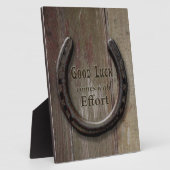 Horseshoe Symbole de bonne chance Plaque (Côté)