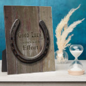 Horseshoe Symbole de bonne chance Plaque (Côté)