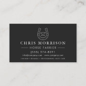 Horseshoeing Farrier QR Code Visitekaartje (Voorkant)