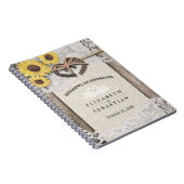 Horseshoes Burlap Lace Sunflower Mariage livre d'o (Côté Droit)