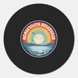 Horsetooth Reservoir Colorado Colorful Ronde Sticker