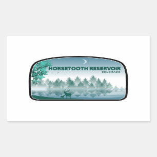 Horsetooth Reservoir Colorado Deer Rechthoekige Sticker