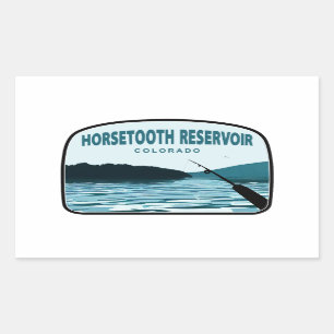 Horsetooth Reservoir Colorado Gevist Rod Rechthoekige Sticker