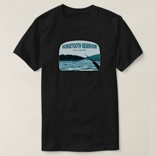 Horsetooth Reservoir Colorado Gevist Rod T-shirt (Design voorkant)