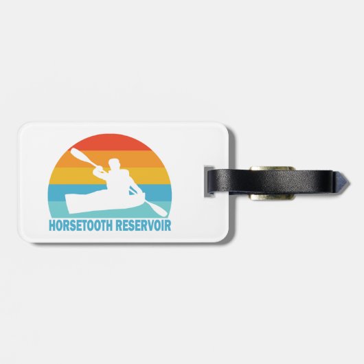 Horsetooth Reservoir Colorado Kayak Bagagelabel (Achterkant horizontaal)