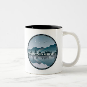 Horsetooth Reservoir Colorado Reflectie Tweekleurige Koffiemok