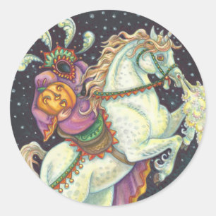 HORSEWOMAN SANS TÊTE, HALLOWEEN UNICORN STICKERS